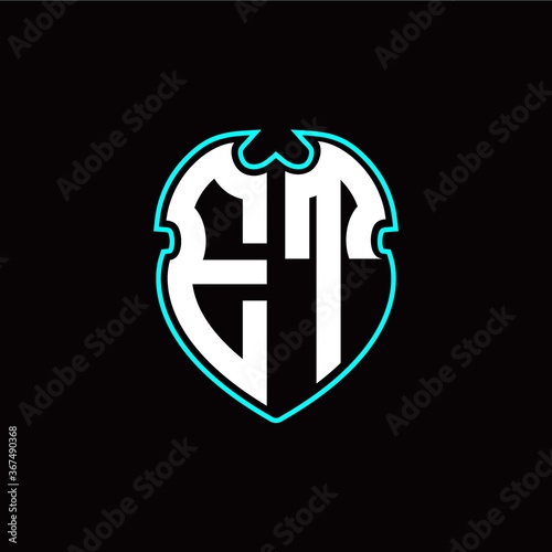 E T Initial logo design with a shield shape Free Download E T Initial logo design with a shield shape - GFXLoad