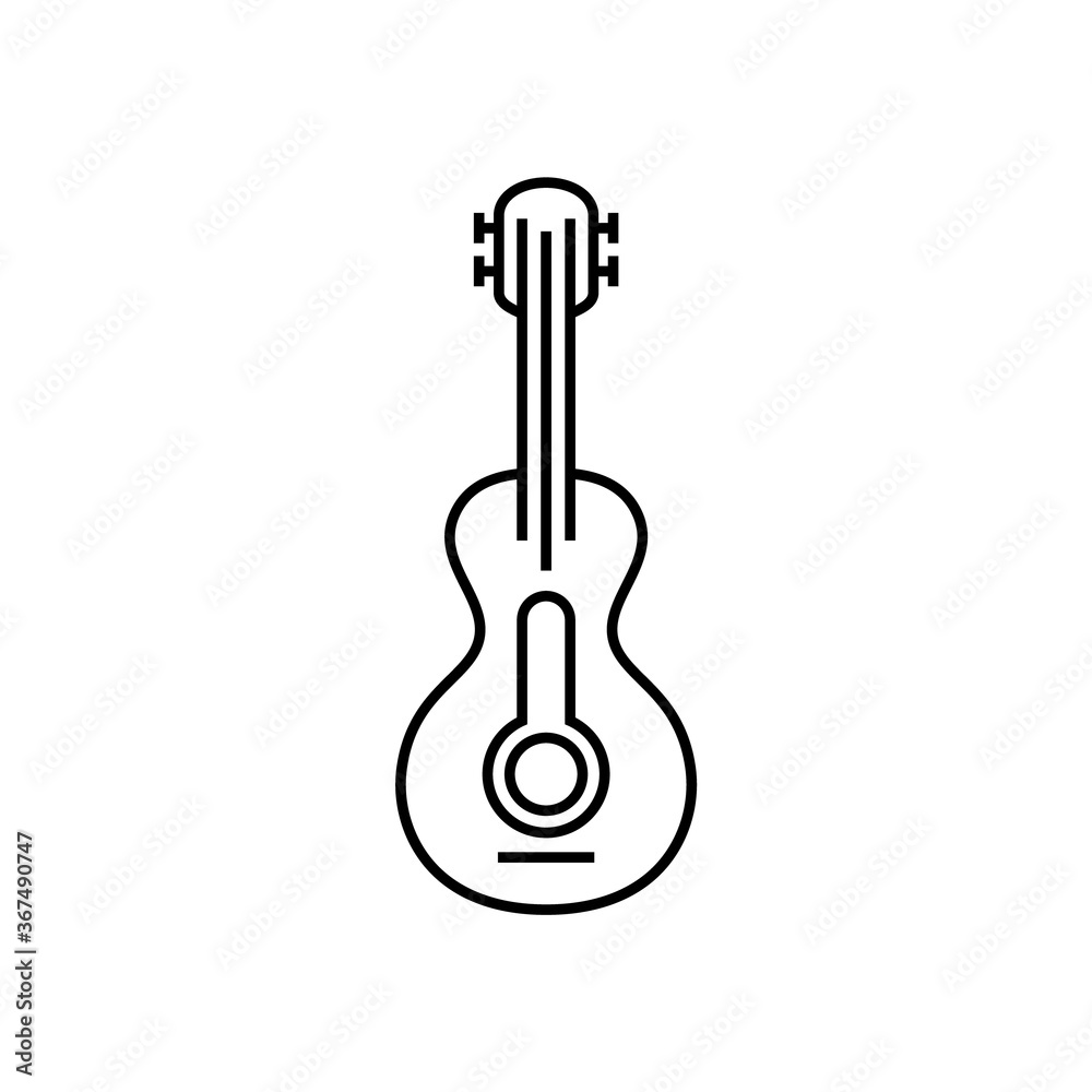 Guitar vector linear icon.