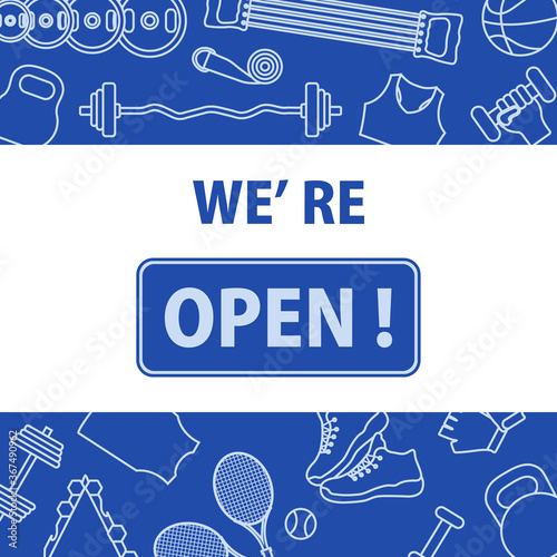 Open fitness center sport club New normal Restart