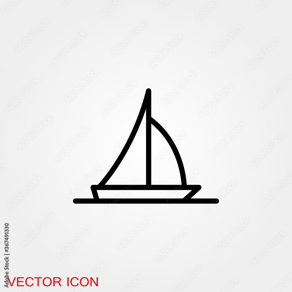 Boat icon. Ships transportation, vector sign illustration Boat icon. Ships transportation, vector sign illustration