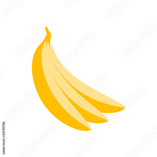 Free Download Set of yellow bananas isolated on white background. Vector flat illustration. Design for card, banner, logo, market - GFXLoad