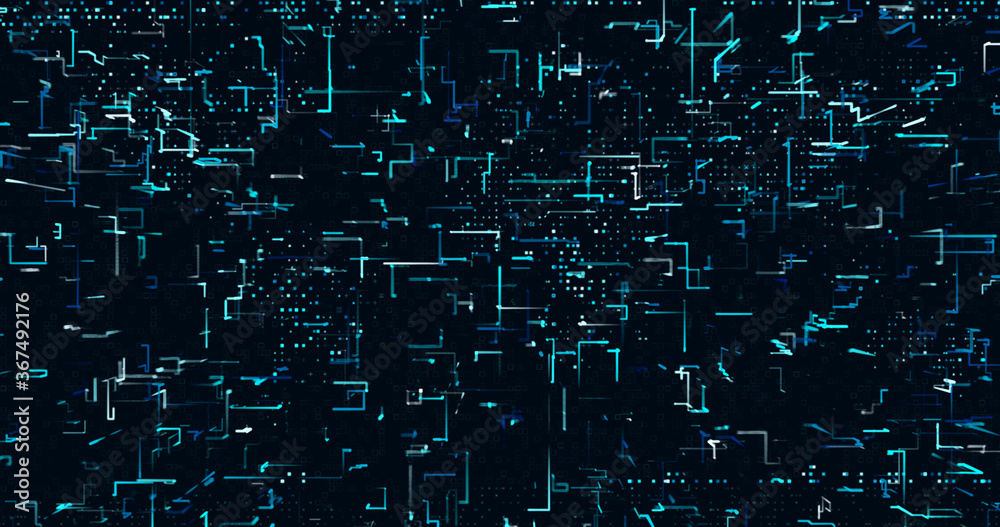 Abstract digital network data background, 3D rendering illustration