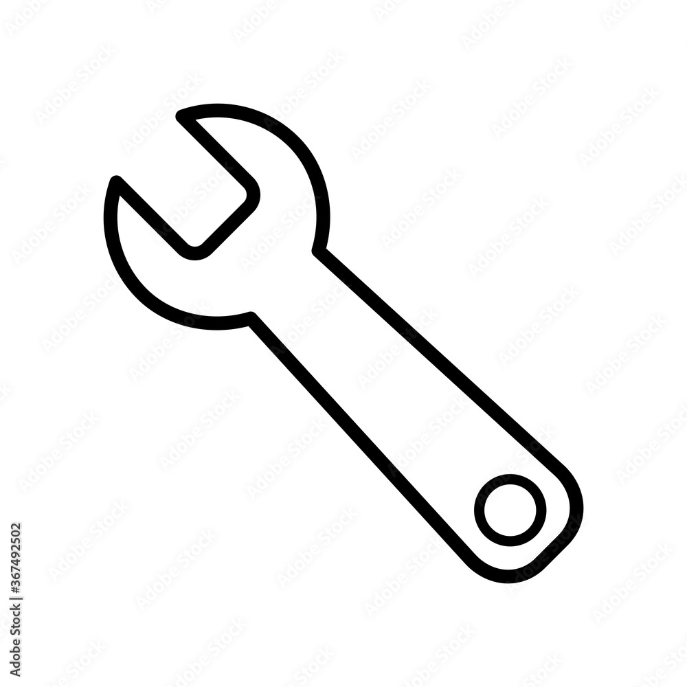 wrench - metal spanner icon vector design template wrench - metal spanner icon vector design template