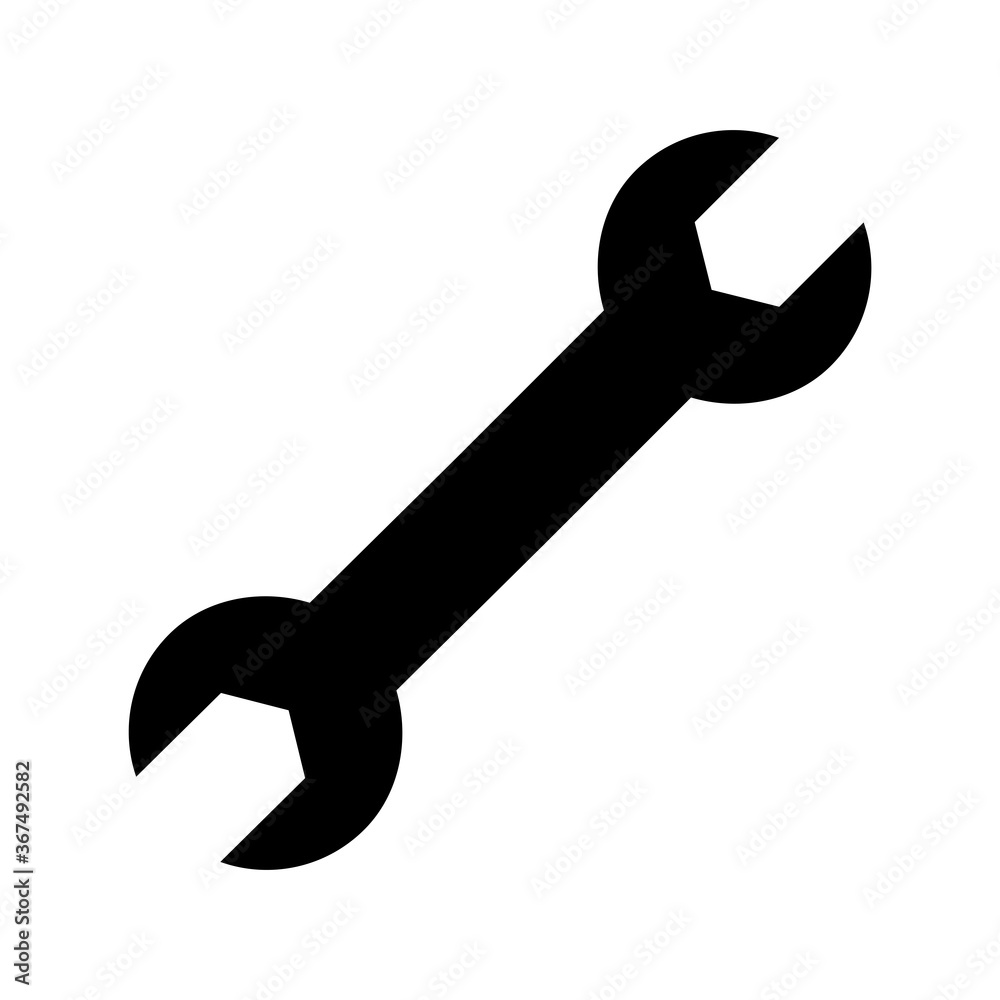 wrench - metal spanner icon vector design template wrench - metal spanner icon vector design template