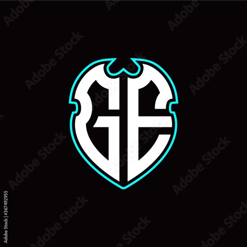 G E Initial logo design with a shield shape Free Download G E Initial logo design with a shield shape - GFXLoad