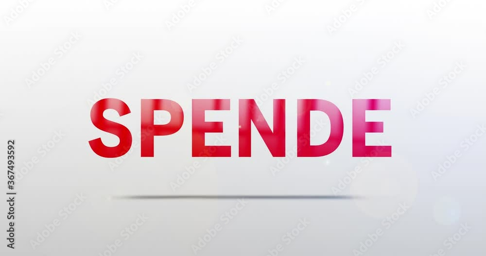 Spende. Partikel Logo. Text Animation. Rotes Logo auf Hintergrund weiß/grau. Drehung. Hochwertiges 4k Video Spende. Partikel Logo. Text Animation. Rotes Logo auf Hintergrund weiß/grau. Drehung. Hochwertiges 4k Video