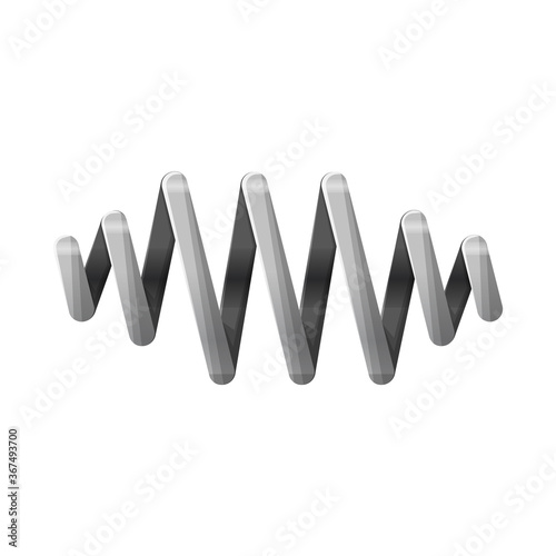 Vector design of coil and metal sign. Graphic of coil and detail stock vector illustration.