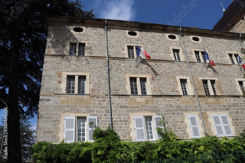 Lycée Gabriel Faure à Tournon vu de l'extérieur, ville de Tournon sur Rhône, département de l'Ardèche, France
