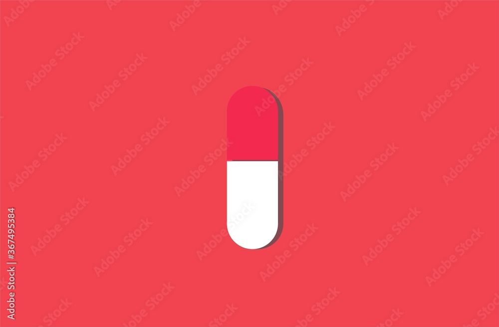Flat vector of medicine pill. Flat vector of medicine pill.