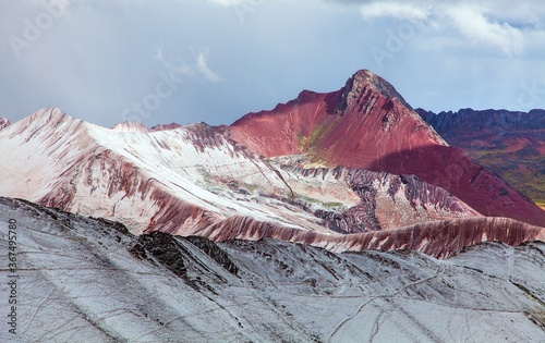 Rainbow mountains Andes near Cusco in Peru photo