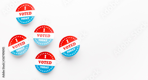 I voted today, US elections 2020 patriotic button pins