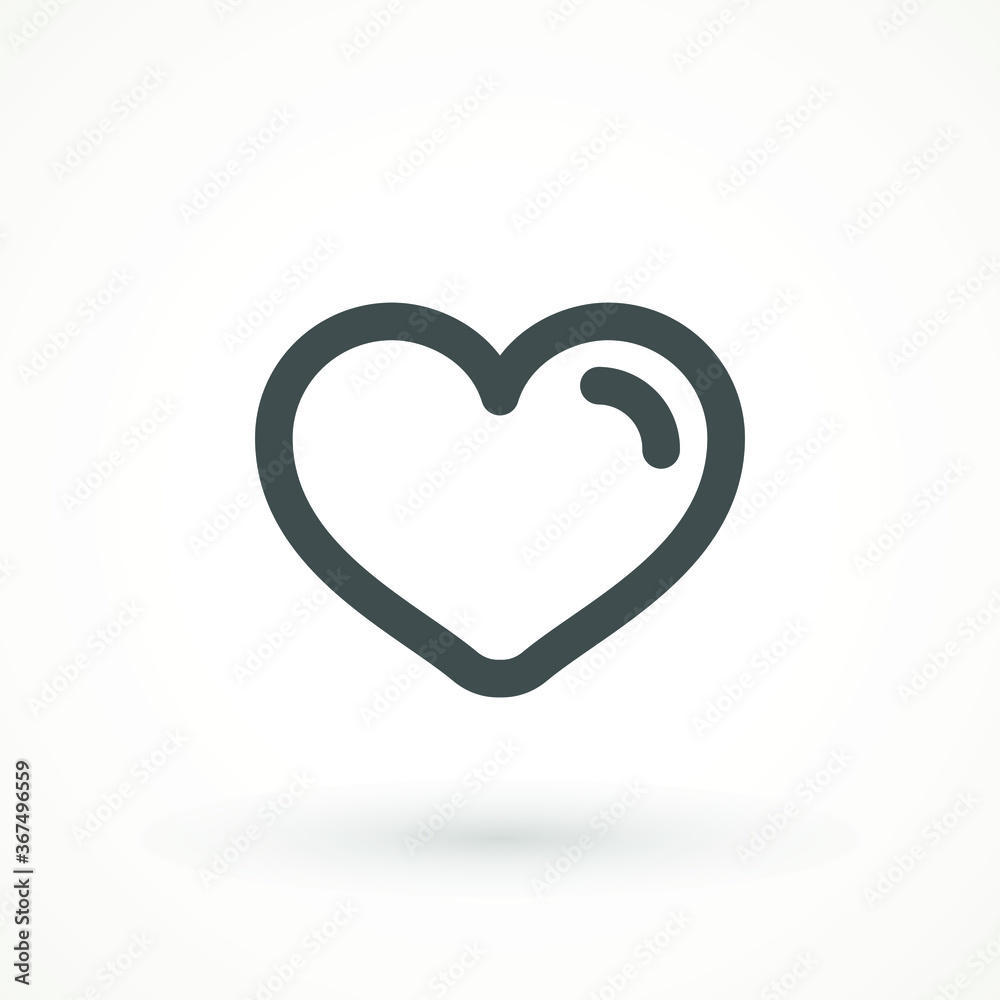 Heart Icon Vector. Love symbol. Valentine's Day sign, emblem isolated on white background with shadow, Flat style for graphic and web design, logo. EPS10 black pictogram Heart Icon Vector. Love symbol. Valentine's Day sign, emblem isolated on white background with shadow, Flat style for graphic and web design, logo. EPS10 black pictogram