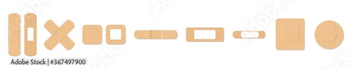 adhesive plaster on a white background