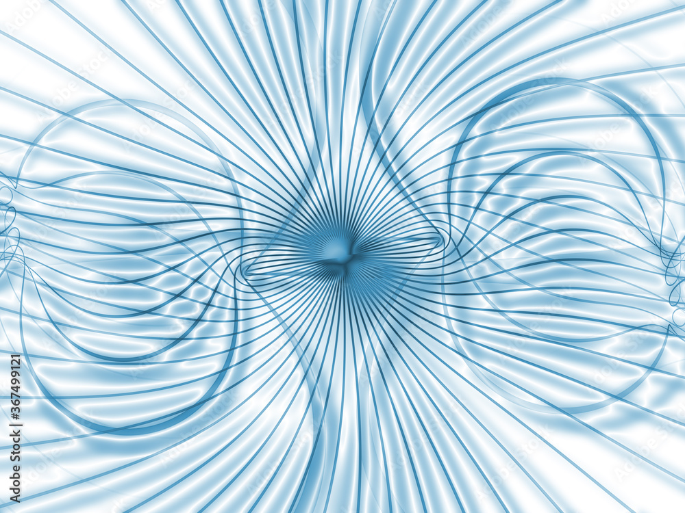 Obraz premium Abstract Line Pattern on White