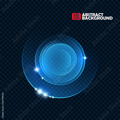 Abstract energy with luminous of glow circles
