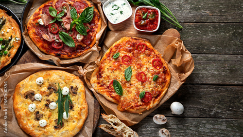 Freshly prepared Italian pizza