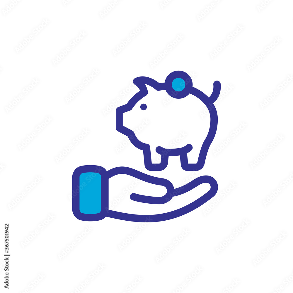 piggy bank icon vector design trendy