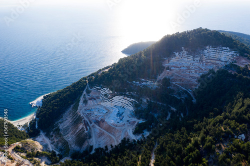 Принти на полотні Marble quarry site in Thassos, Greece