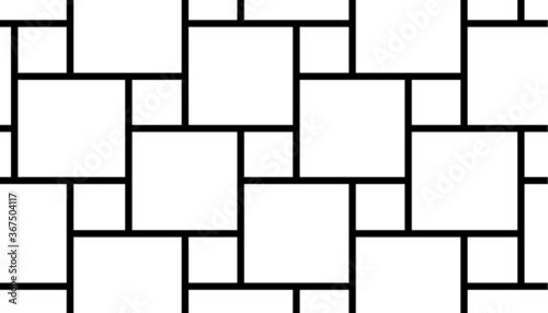 Black square grid pattern vector photo