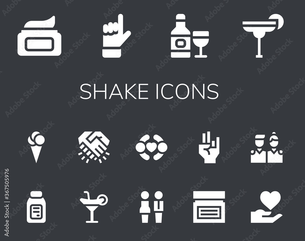 Modern Simple Set of shake Vector filled Icons Modern Simple Set of shake Vector filled Icons