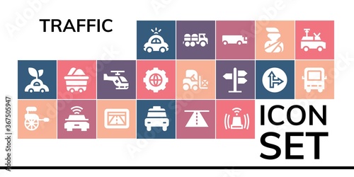 traffic icon set