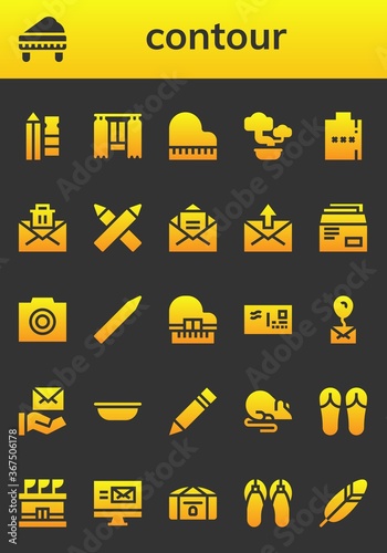 contour icon set