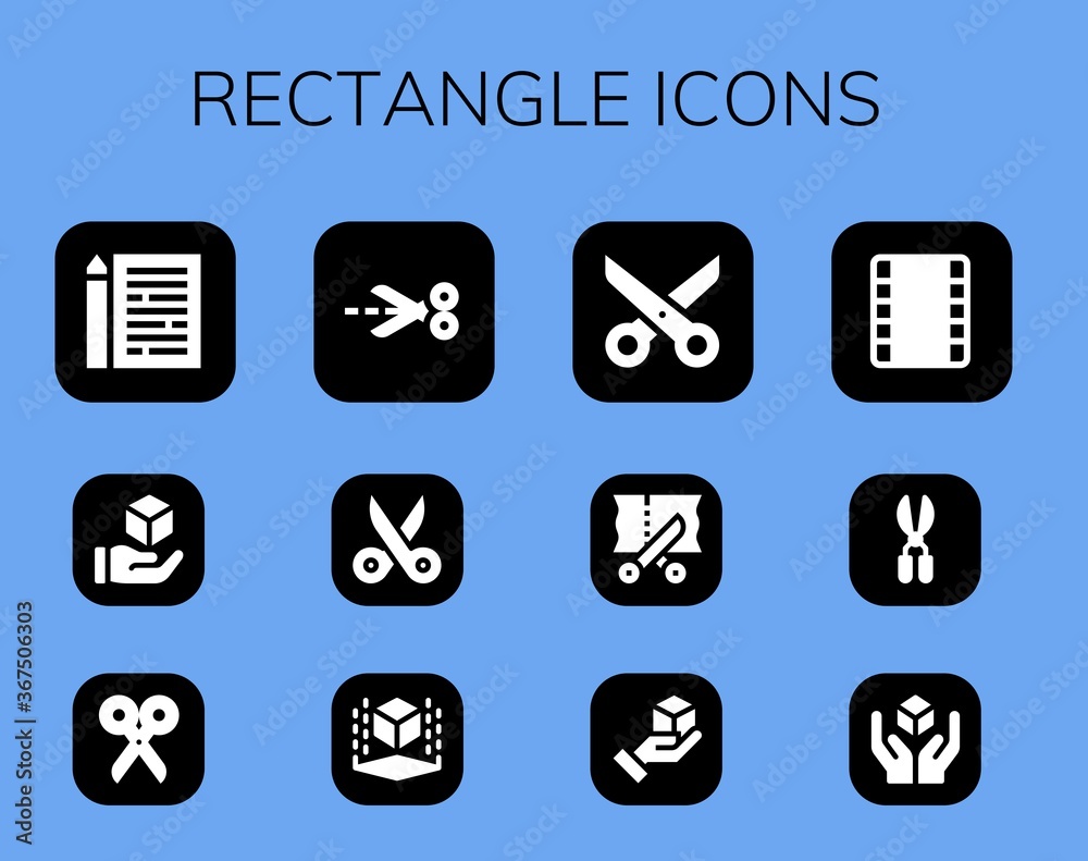 rectangle icon set