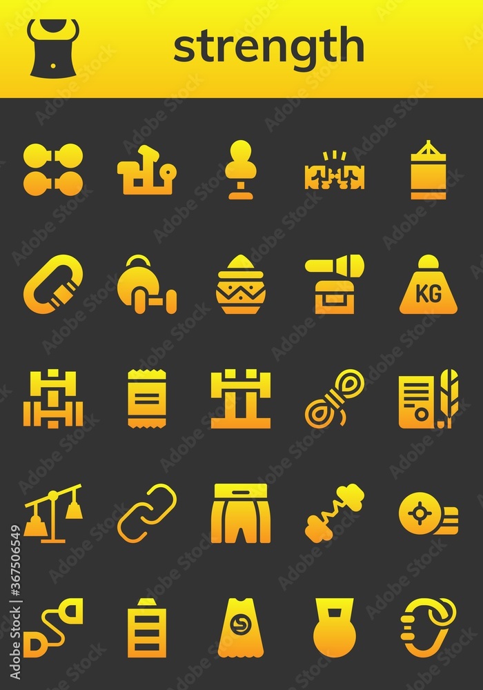 Modern Simple Set of strength Vector filled Icons Modern Simple Set of strength Vector filled Icons