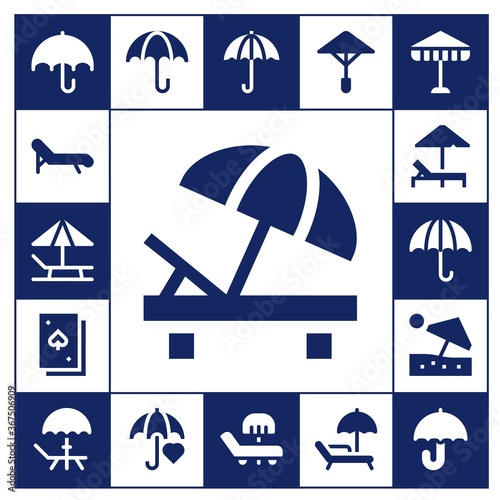 parasol icon set