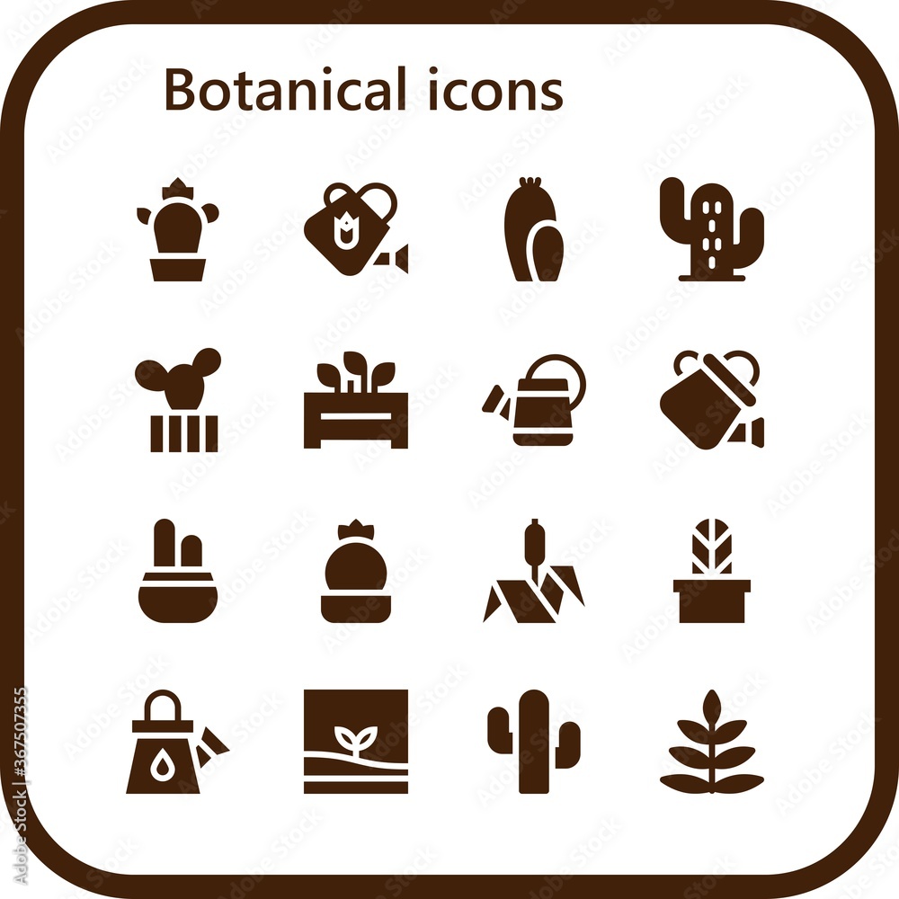 Modern Simple Set of botanical Vector filled Icons Modern Simple Set of botanical Vector filled Icons