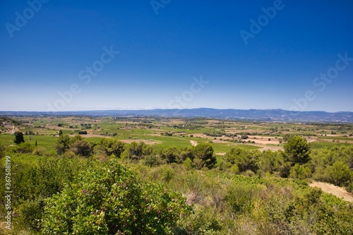 Campagne du sud de la France, région des Corbières, Aude, Occitanie. Pays du vin et des vignobles.