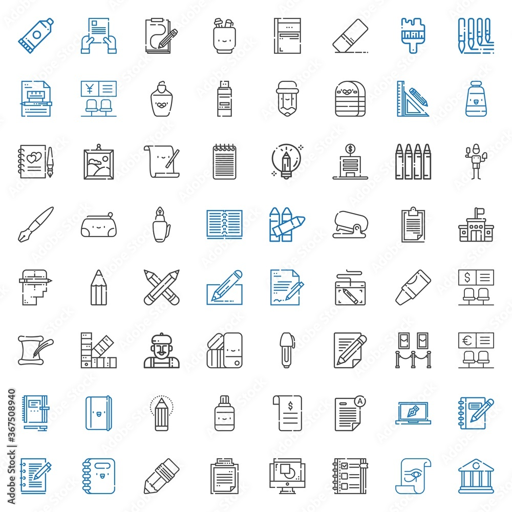 pen icons set pen icons set