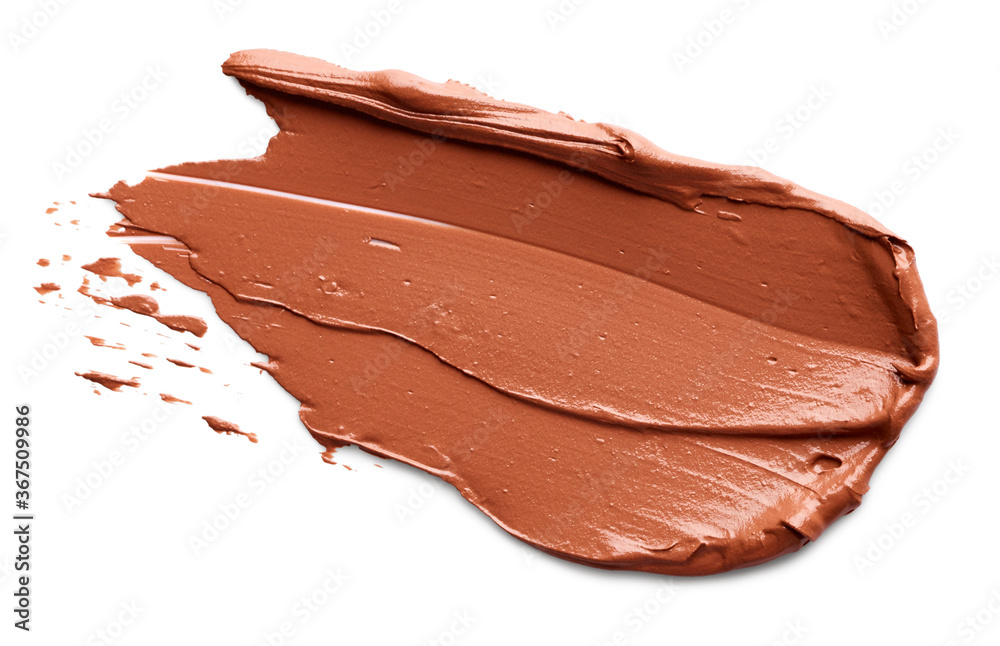 Makeup foundation smear isolated on white background