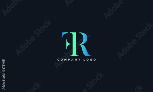 фотографія Abstract creative minimal and unique alphabet letter icon logo FR