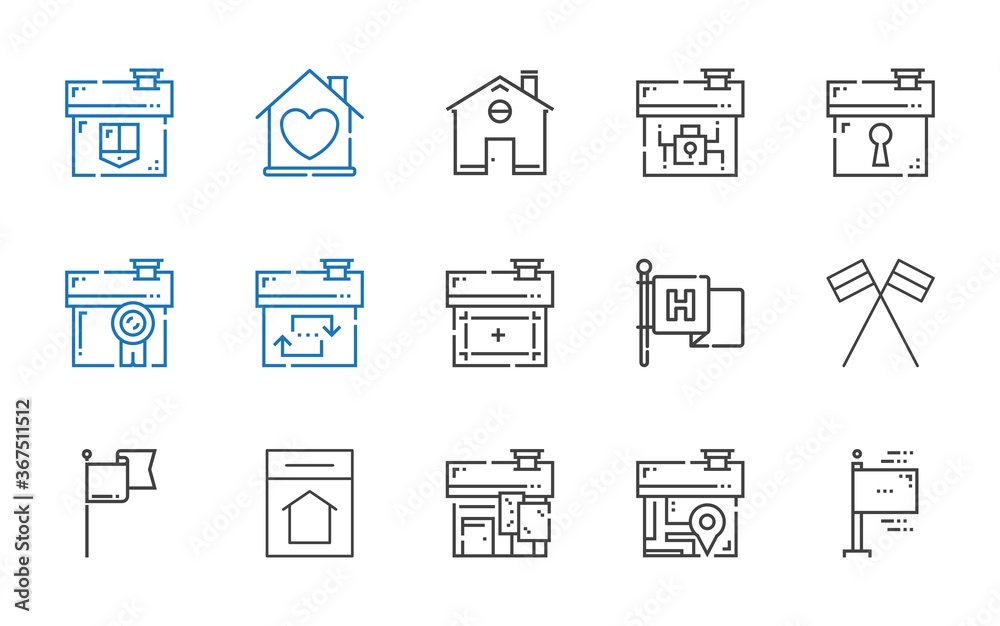 Fototapeta premium state icons set