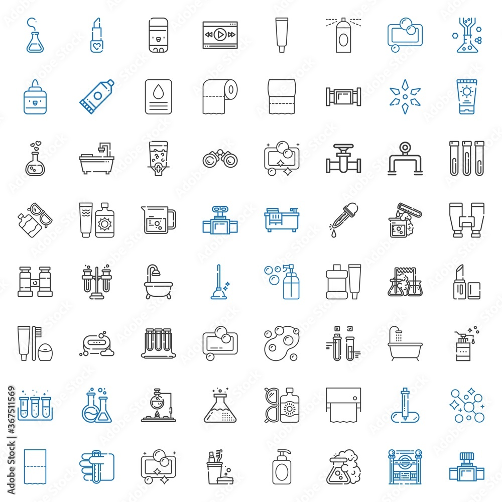 tube icons set