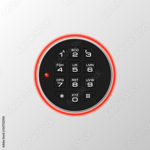 Image of a steel safe. Armored box background. The door safe a bank vault with a combination lock. Reliable Data Protection. Long-term savings. Deposit box safe icon.Protection of personal information