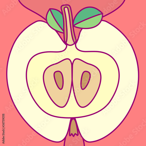 vector template cute fruit. print for disposable tableware