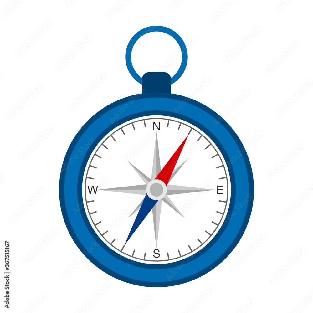 Compass icon on white background. Vector illustration Compass icon on white background. Vector illustration