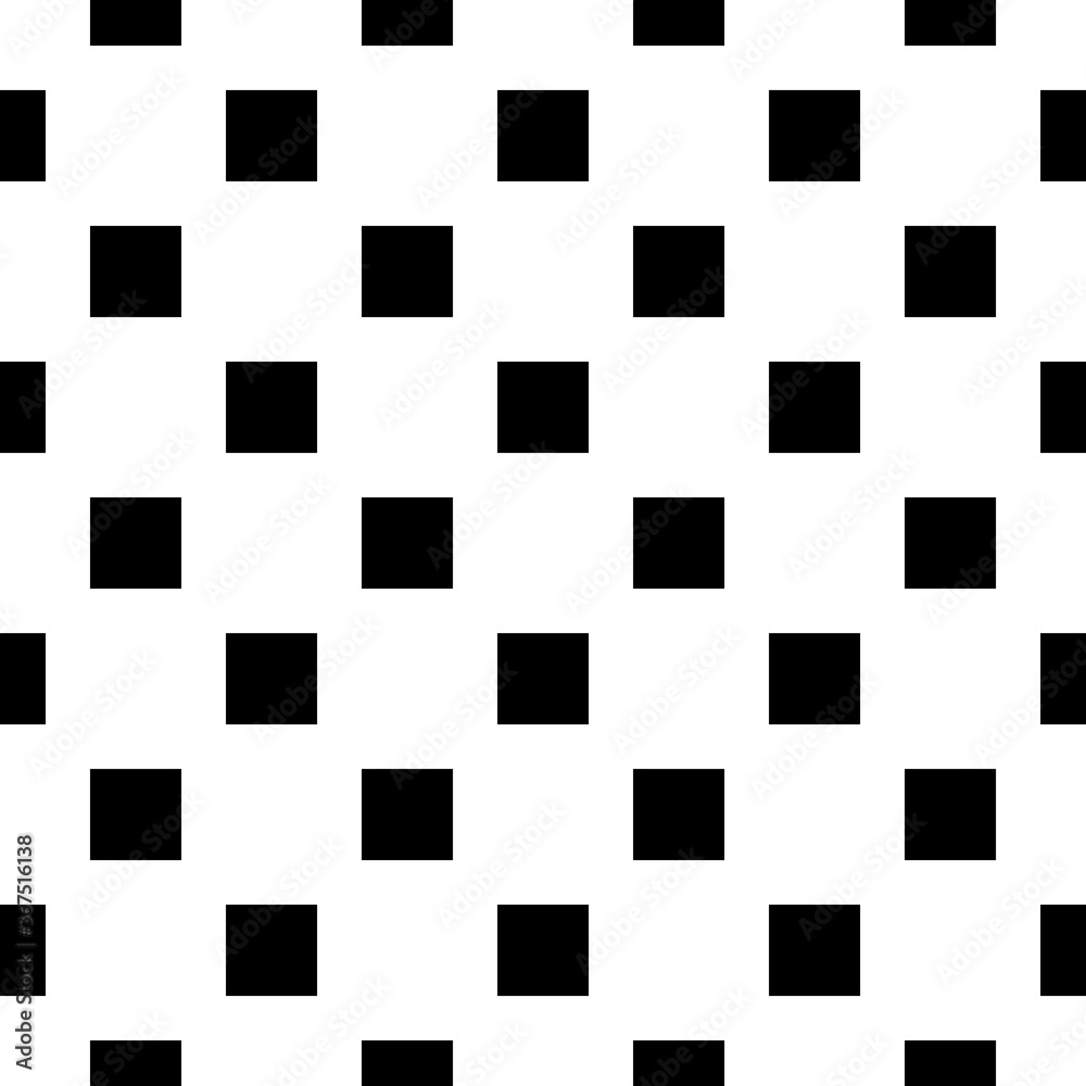 vector black white seamless pattern square, quadratic