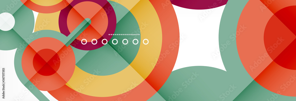 Fototapeta premium Circles and lines abstract background for covers, banners, flyers and posters and other templates