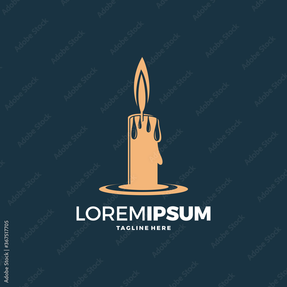Candle Light Flame Logo Design Vector Illustration Candle Light Flame Logo Design Vector Illustration