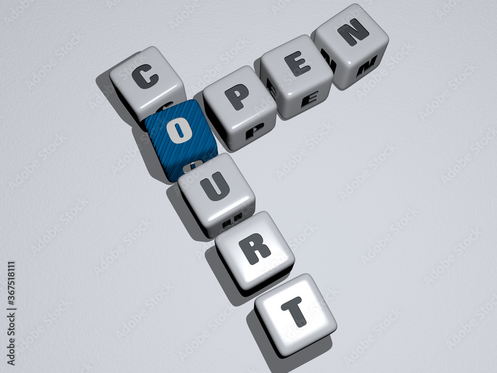 combination of open court built by cubic letters from the top perspective, excellent for the concept presentation. background and illustration combination of open court built by cubic letters from the top perspective, excellent for the concept presentation. background and illustration