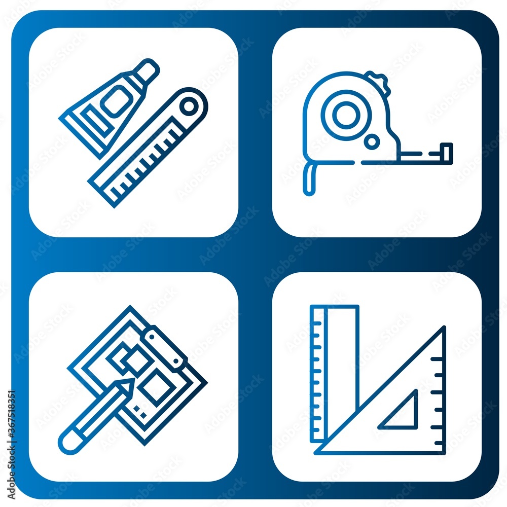 Set of ruler icons Set of ruler icons