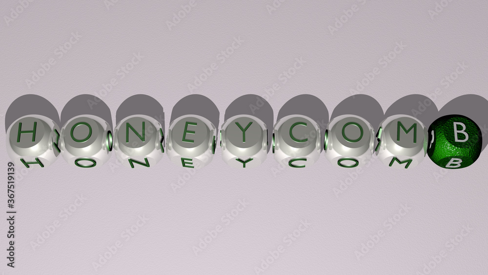combination of honeycomb built by cubic letters from the top perspective, excellent for the concept presentation. background and illustration combination of honeycomb built by cubic letters from the top perspective, excellent for the concept presentation. background and illustration