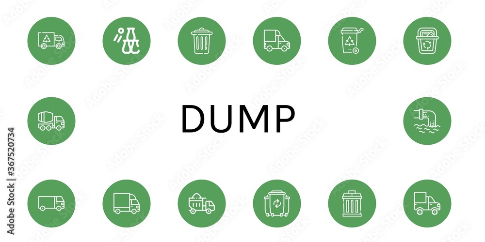 dump simple icons set dump simple icons set