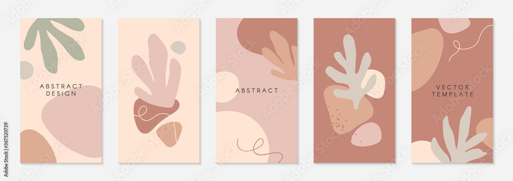 Bundle of editable insta story templates with copy space for text.Modern vector layouts with hand drawn organic shapes and textures.Trendy design for social media marketing,digital post,prints,banners Bundle of editable insta story templates with copy space for text.Modern vector layouts with hand drawn organic shapes and textures.Trendy design for social media marketing,digital post,prints,banners
