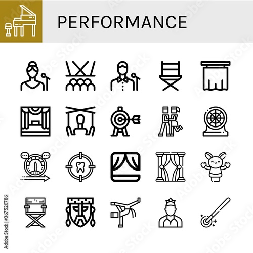 performance icon set