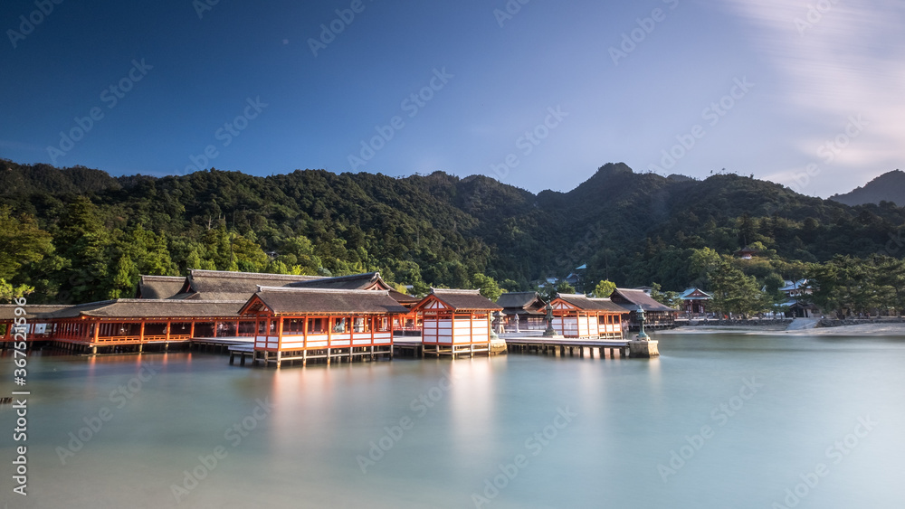 Stilt house in the sea in Japan Stilt house in the sea in Japan