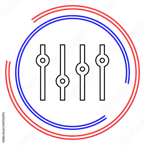 vector stereo equalizer symbol - stereo audio